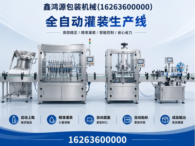 潍坊滨海经济技术开发区全自动灌装生产线展示图